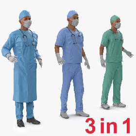 Male Rigged Surgeons Collection